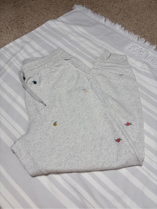Old Navy Pants - Womens Neutral Heather Gray Embroidered Jogger Pants